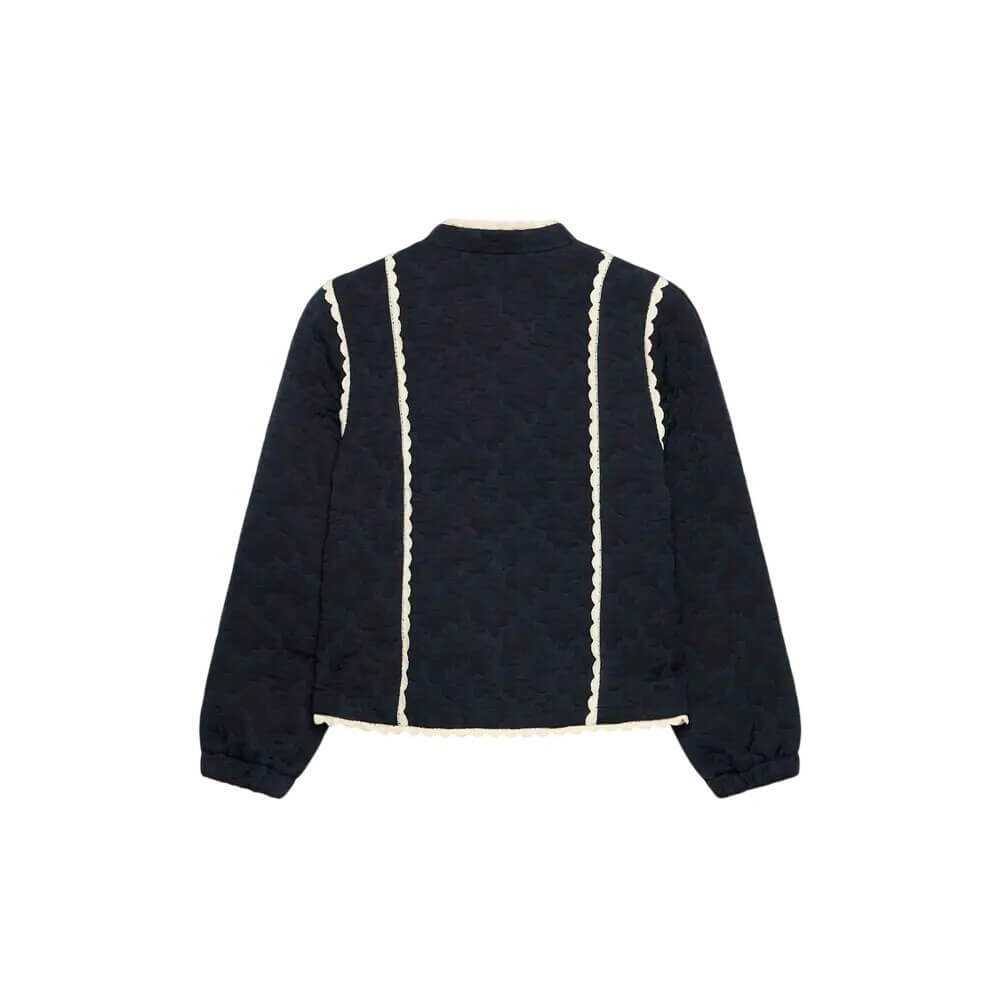 Mint Velvet Navy Floral Jacquard Quilted Jacket